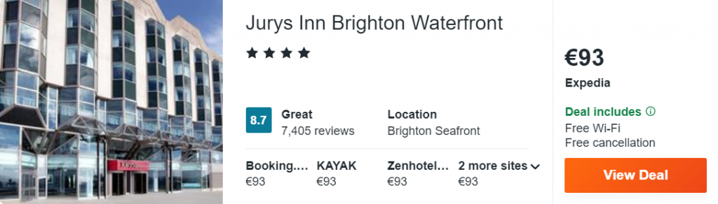 Jurys Inn Brighton Waterfront