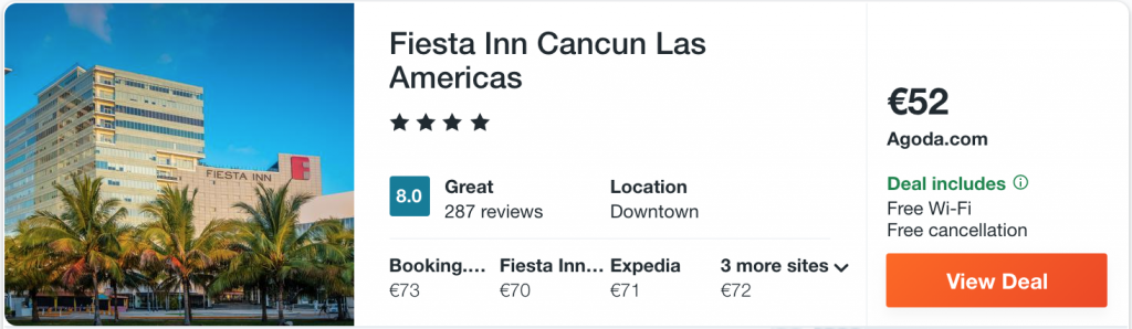 cheap hotel in Cancun