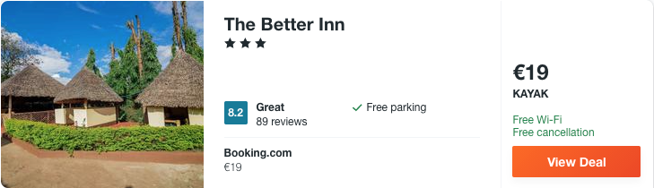 cheap hotel close to Kilimanjaro