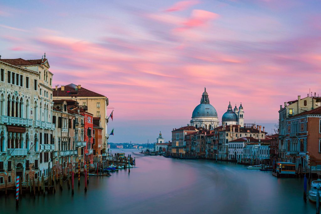 Italy Venice Canal Sunset
