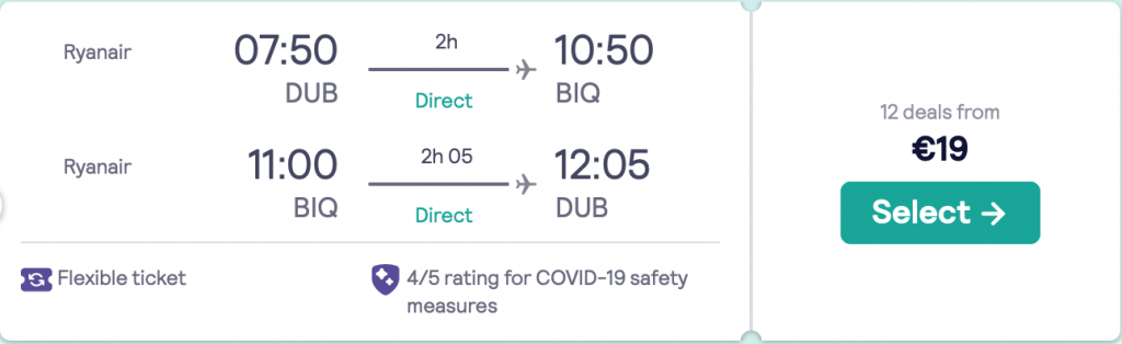 cheap flights from Dublin to Biarritz