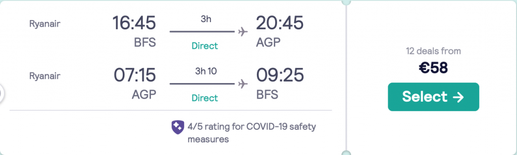 flights from Belfast to Spain