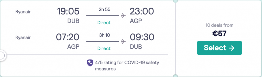 cheap flights from Dublin to Spain