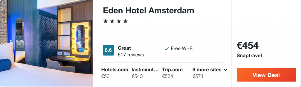 hotel in Amsterdam city centre