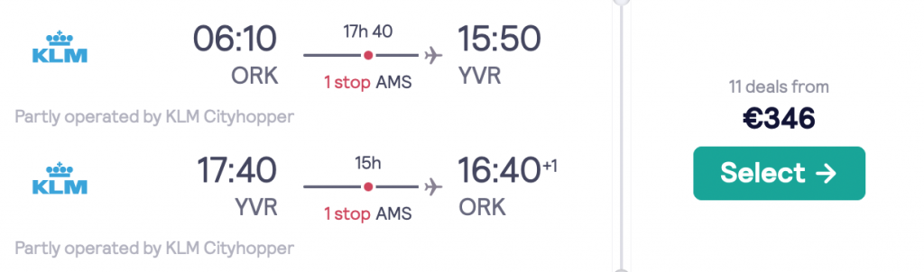 cheap flights from Cork