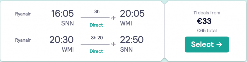 cheap flights to Warsaw