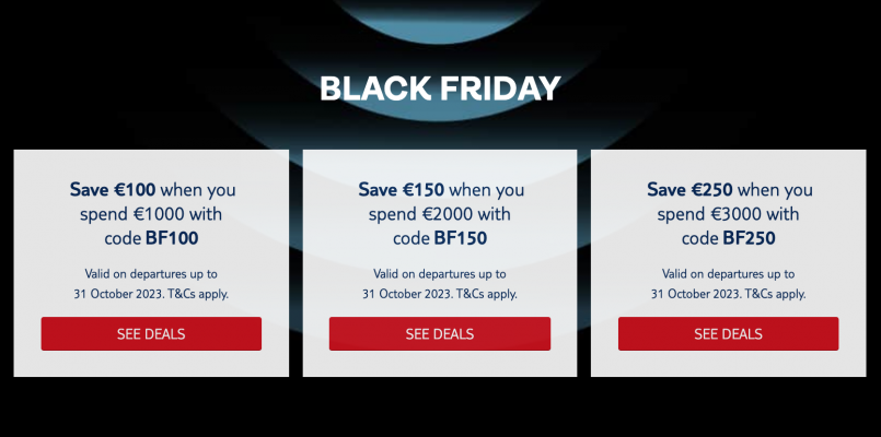 TUI black Friday offers