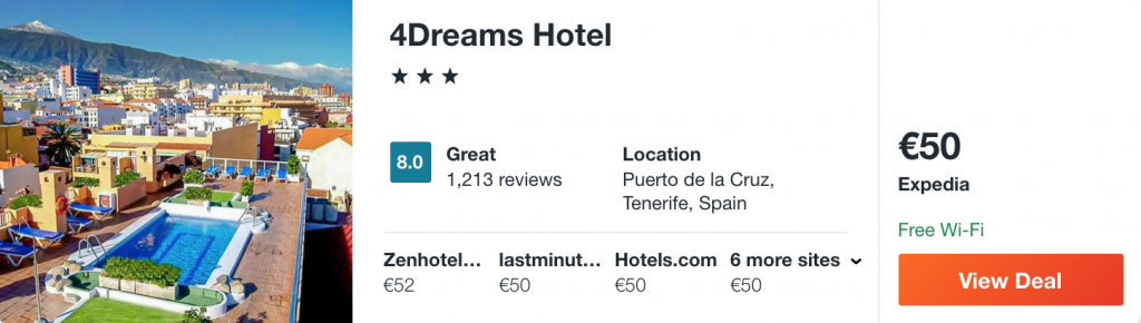 cheap hotel in Tenerife