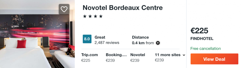 cheap hotel in Bordeaux