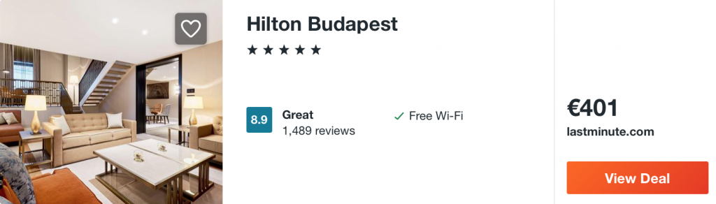 luxurious hotel in Budapest