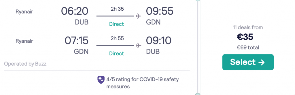 cheap flights to Gdansk