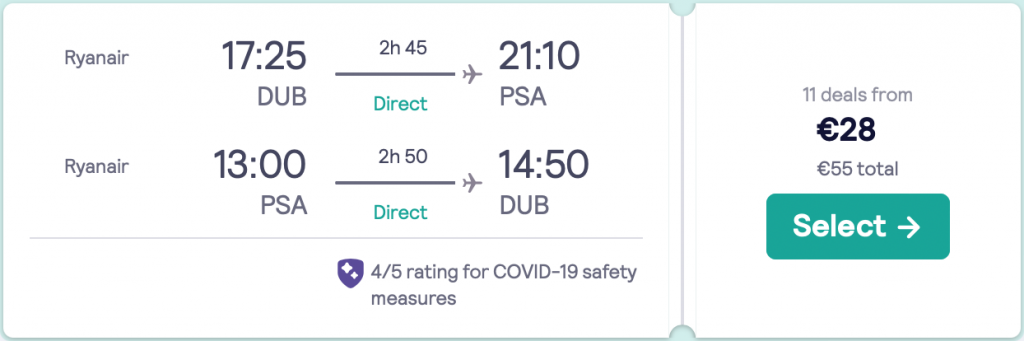 cheap flights to Pisa