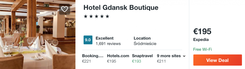 luxurious hotel in Gdansk