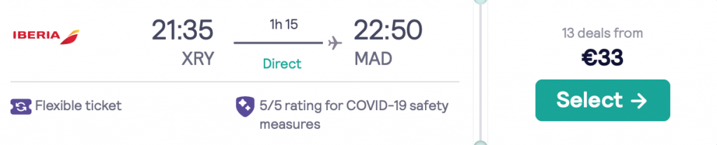 cheap flights to Madrid