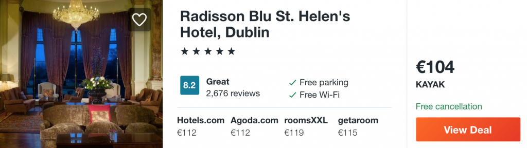 luxurious hotel in Dublin