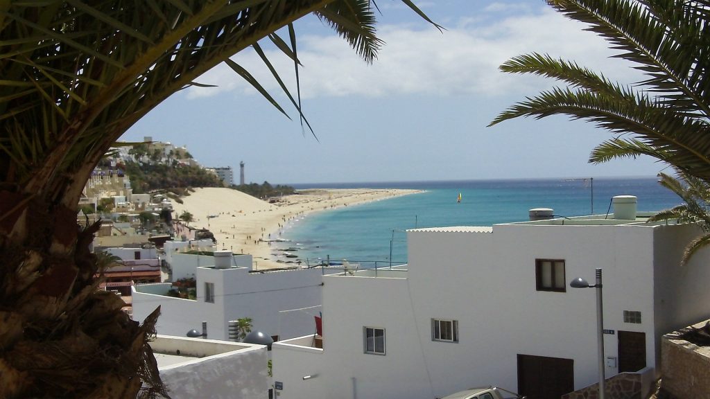 sunny beach in Fuerteventura