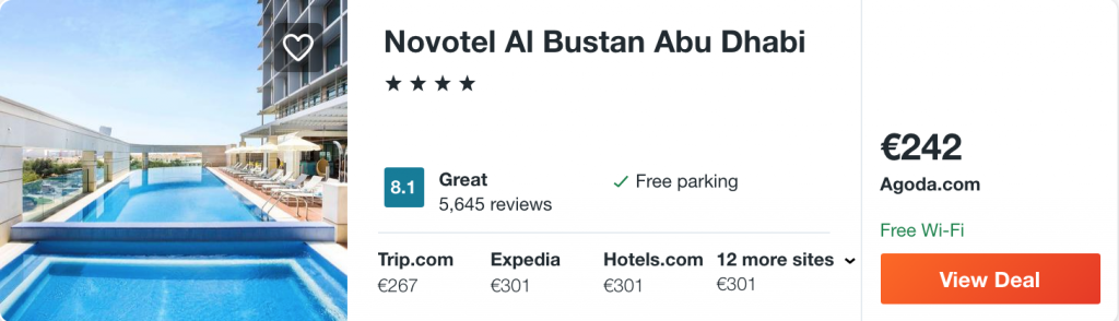 cheap hotel in Abu Dhabi