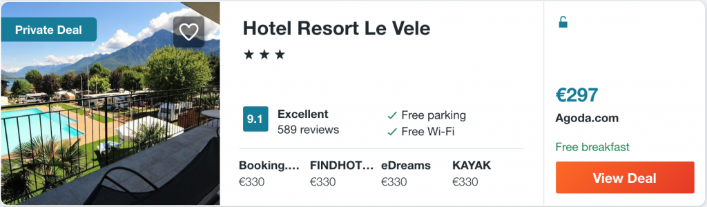 hotel in Lake Como