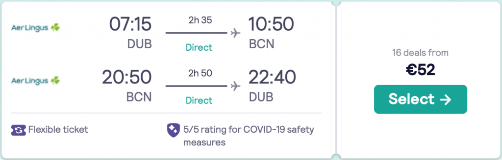 cheap flights from Dublin to Barcelona