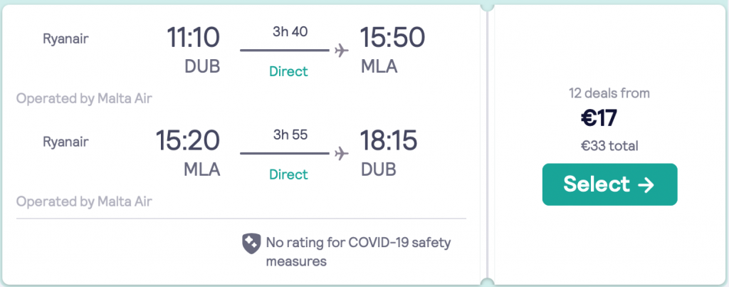 cheap flights to Malta