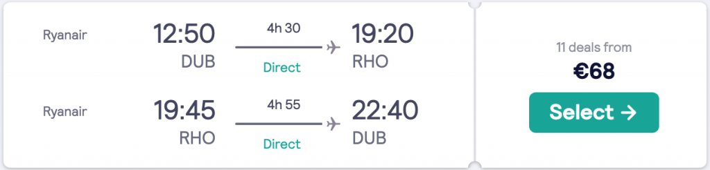 cheap flights to Rhodes