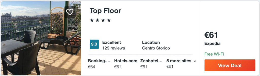 cheap hotel in Naples