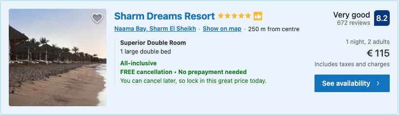 all-inclusive hotel in Egypt