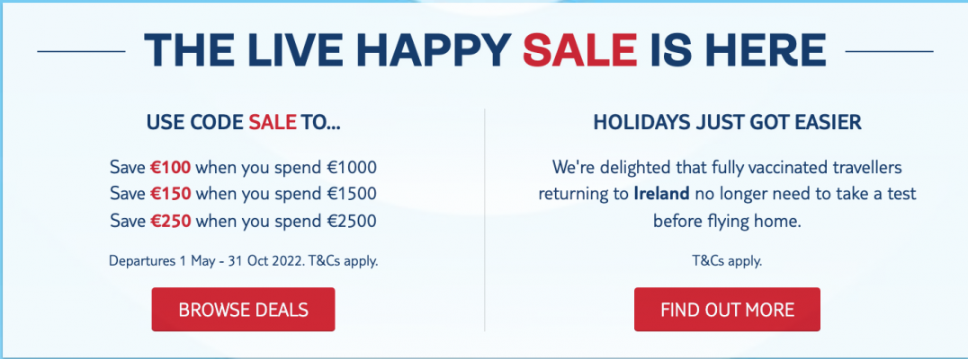 TUI summer sale Ireland