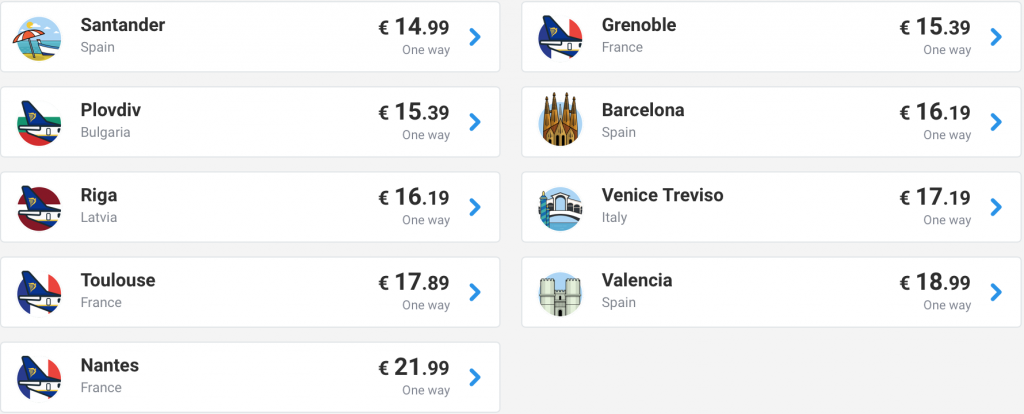 cheap flights from Dublin