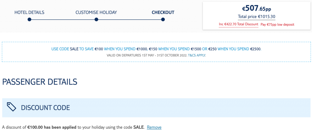 TUI package Corfu