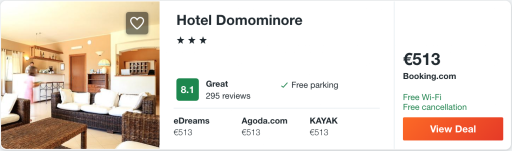 cheap hotel in Sardinia