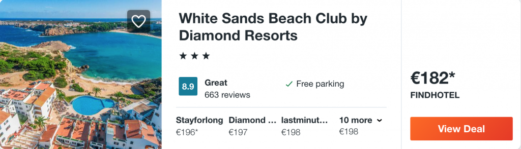 cheap hotel in Menorca