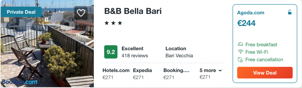 cheap hotel in Bari