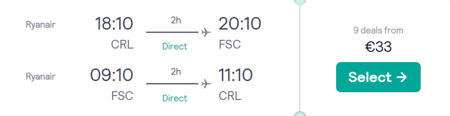 cheap flights to Corsica