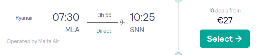 cheap flights to Shannon 