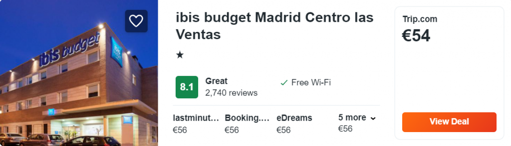 ibis budget Madrid Centro las Ventas
