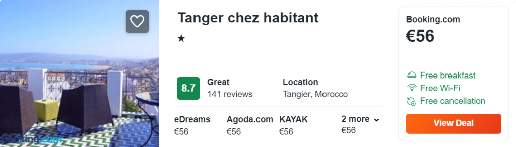 cheap hotel to Tangier