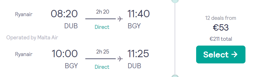 cheap flights to Italy