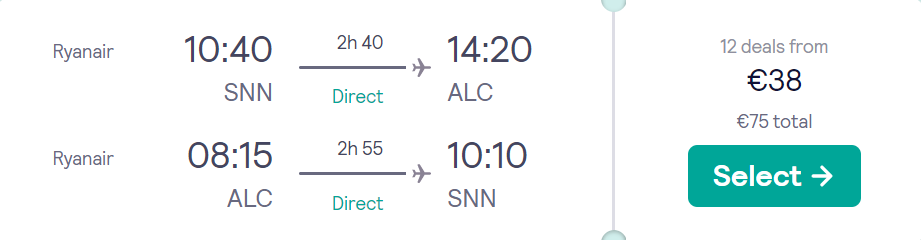 cheap flights to Spain