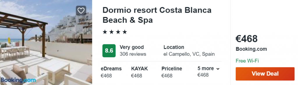 Dormio resort Costa Blanca Beach & Spa