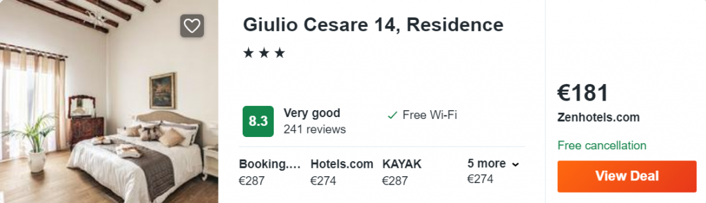 Giulio Cesare 14, Residence