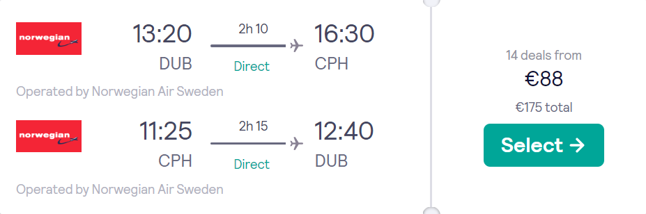 cheap flights to Denmark
