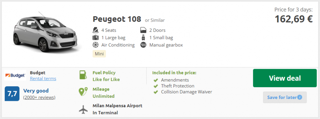 cheap car