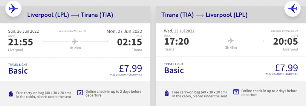 cheap flights to Albania