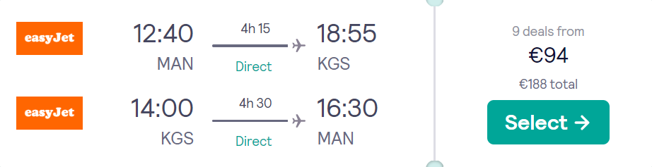 cheap flights to Greece