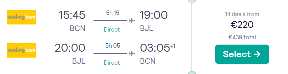 cheap flights to Gambia