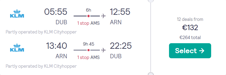 cheap flights to Sweden