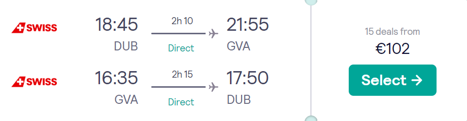 cheap flights to Switzerland