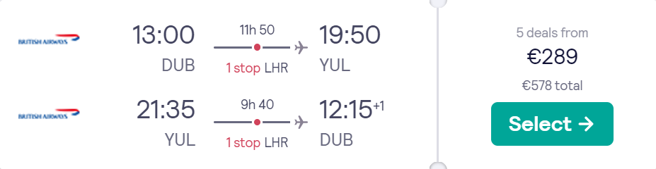 cheap flights to Canada