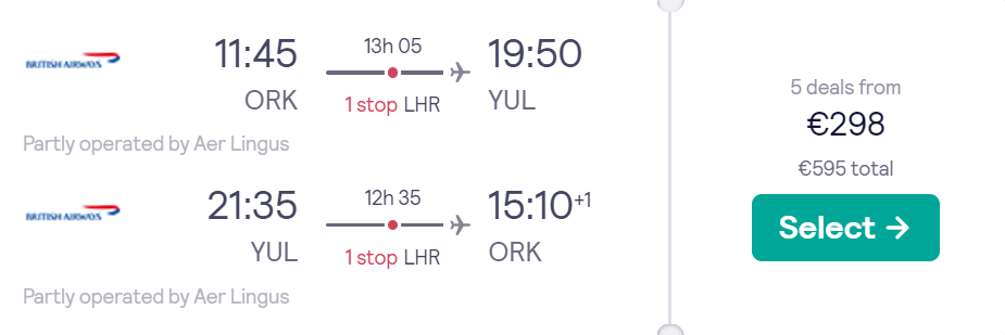 cheap flights to Canada